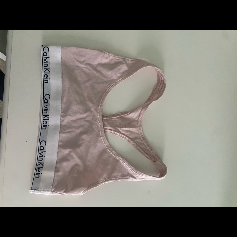 pink calvin klein bra